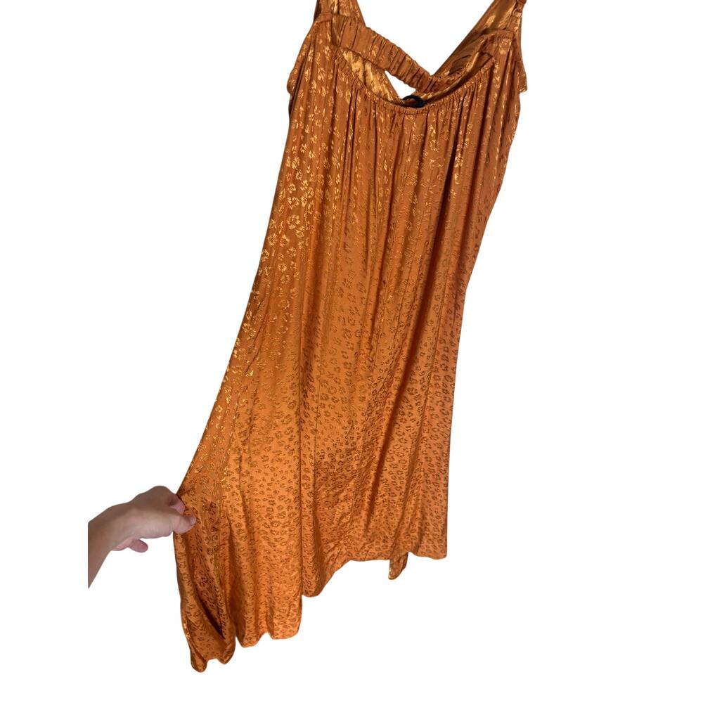 NWT Buffalo David Bitton Burnt Copper Leopard Print Midi Dress - Picture 4 of 5